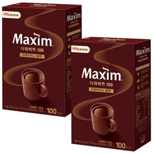 맥심 아라비카 커피만 100T x 2개+사은품랜덤(id당1개)