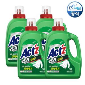 액츠 세탁세제 퍼펙트 딥클린 3L 용기 x 4개