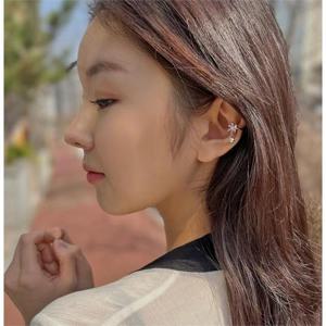 샤이니 꽃 드롭 이어커프 피어싱 귀안뚫는 귀찌