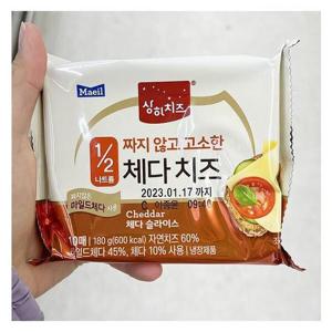 [에이알비티] 매일 상하치즈 짜지않고고소한체다치즈 180g x 2개