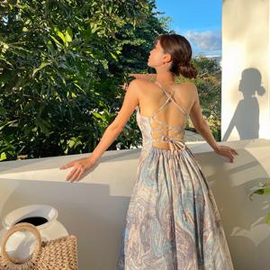 비바럽 / 휴양지 비치 원피스 여름 페이즐리 바캉스룩 OP20113F