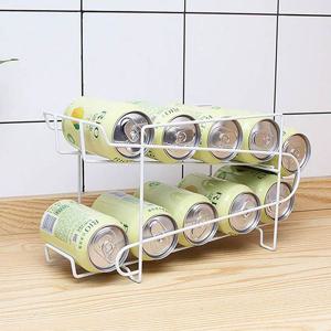 깔끔한 냉장고 음료수 맥주 캔 정리 이중 수납 거치대