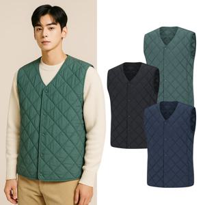 콜핑 남성 겨울 웰론 얇은 경량 등산 패딩 조끼 KSC761VV8M