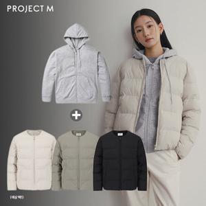 프로젝트엠 25FW 경량점퍼 & 기모후드집업 2종 SET 남여공용
