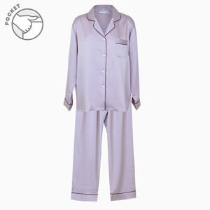 바풀 LL44060-31 여성잠옷 샤틴 파자마 투피스 카라 잠옷 상하