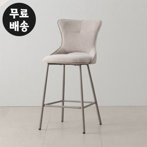 슈드 패브릭 바의자 체어 높은  아일랜드(베이지)