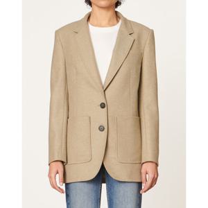 바네사브루노 24FW 그린 울혼방 오버핏 자켓 VIJA4F103E2