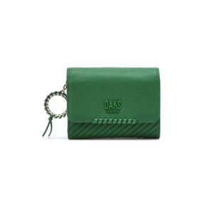 [닥스핸드백] 그린 패턴배색 소가죽 반지갑 DCWA4E161