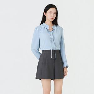 [라인어디션]리본 넥 셔링 블라우스 NWBLPK0100