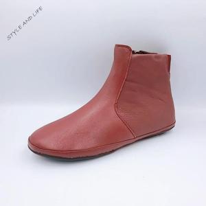 발편한 기능성 소가죽 여성 앵글부츠  swb24038 와인