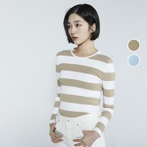 [버커루]여성 스트라이프 풀오버 니트 B231KT510P