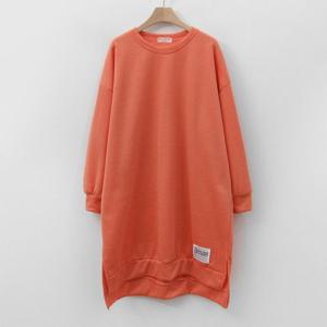 여성 빅사이즈 옆트임기모라벨긴팔티 ILK461M308