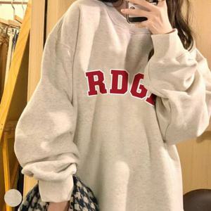 넉넉한 오버핏 영문 레터링 얇은 긴팔티 URD-239 단가라티셔츠