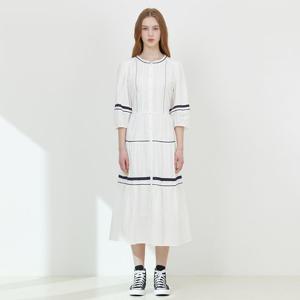 [써스데이아일랜드][여성]배색 레이스 원피스(T252MOP133W)