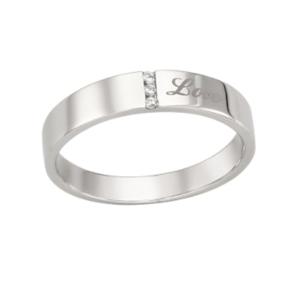[로이드] 각인 반지 심플화이트 14k 남성 커플링 LRM16019G