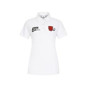 여성 아트웍 포인트 베이직 카라 반팔 티셔츠 (BGEMTS713_WH)