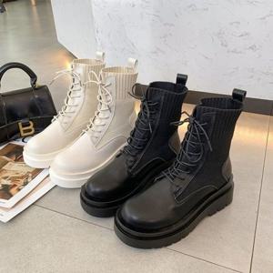 여성 인기 발목 편한 니트 발목 워커 가을신발