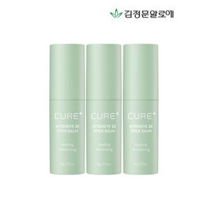 [김정문알로에]큐어 2X크림 수분 스틱밤 3개