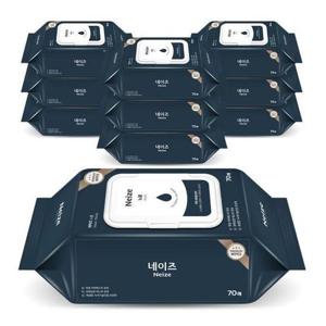 네이즈 노블 유아물티슈 캡형 70매 x 10팩