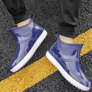 둥근 앞코 남자 레인부츠 비오는날 야외 캐주얼 장화