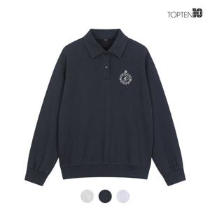 [탑텐][탑텐] 여성 테리 그래픽 카라 스웨트셔츠_MSC3TR2903