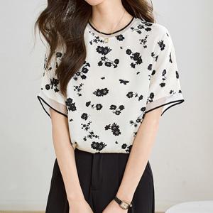 [리블리크]뉴이 블랙 플라워 블라우스_RE2BL101