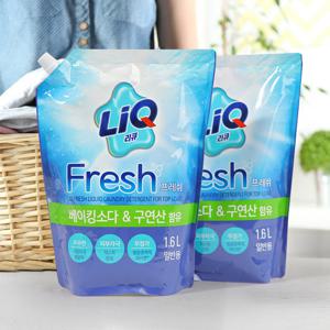 리큐 프레쉬 1.6L 리필 6개(1box) 드럼세탁용 일반세탁용