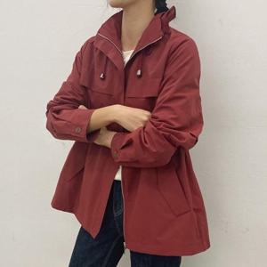 [다잇템][다잇템] 여성용 스프링 면혼방 프릴 클래식 야상 자켓_