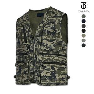 [탑보이][탑보이] 빅사이즈 반달 아웃도어 작업조끼 (DA027)