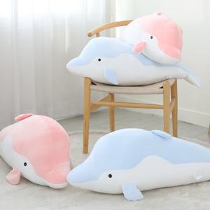 러블리 돌고래 애착 바디필로우 인형 대형 롱쿠션 솜포함 M