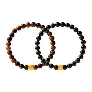 [한국금다이아몬드] 순금 팔찌 24K 여자 남자 금팔찌 부엉이 원석 호안석 오닉스 택1 0.85g