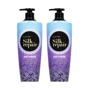 엘라스틴 실크리페어 샴푸 베이비파우더 550ml 2개