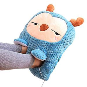 발열방석 파란 루돌프 USB 발난로 발열쿠션 손난로