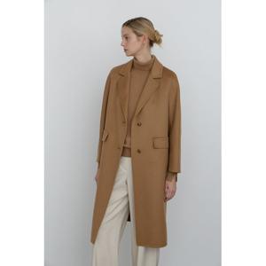 닥스 여성 24FW 캐시미어 100% 진한 세피아 스티치 포인트 클래식 롱코트 DLCO4DE01S3