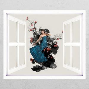 아트박스/꾸밈 cg626-춤추는수묵화_창문그림액자