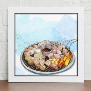 아트박스/꾸밈 ix173-먹거리_고기천국_인테리어액자