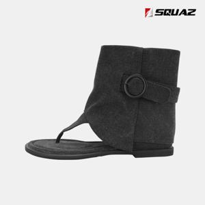 [스콰즈]스콰즈 여자 린넨 쪼리부츠 폴드워머 여름부츠 SNIN009