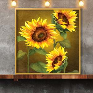 해바라기그림액자 풍수그림 돈들어오는 50goldAL5