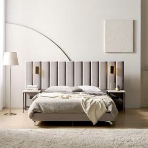 베디스 호텔식 프리미엄 블러썸 LED조명 기능성 패브릭 평상형 라지킹 침대프레