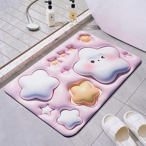 [포유매트]포유 3D 스타 입체 욕실 화장실 주방 규조토 발매트