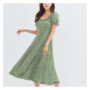 [로엠]뒷트임 플라워 원피스 (RMOWC37RTD-T)