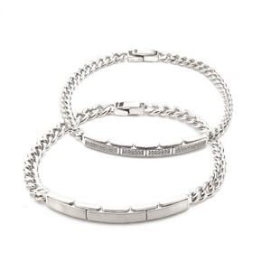 [도로시]Silver 센스티브 스틱 팔찌(이니셜,커플)_남성용