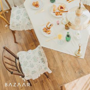 모로코 리본프릴 끈 방석커버+솜(40x40)1개