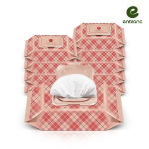앙블랑 아기물티슈 체크 레드 80매X10팩 CR10