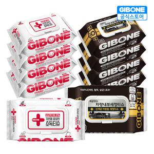 기본에 충실한 소독티슈 60매 5팩 + 차량내부 세정티슈 60매 5팩