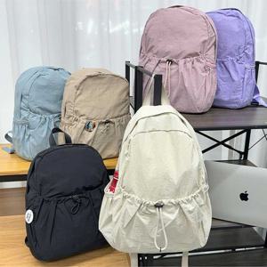캔버스백팩 나일론 바스락 백팩 조임끈포켓 학생가방 여행가방