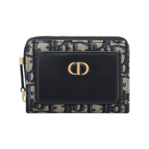 디올 30 몽테인 아카시아스 월렛 디올 오블리크 자카드 앤 스무스 카프스킨 블루 S2394UTZQ-M928