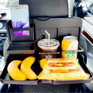 헤드레스트 접이식 차량용테이블 뒷좌석 컵홀더 멀티수납 자동차 식탁