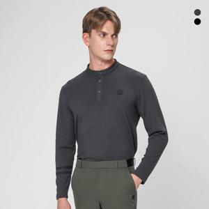 데니스골프 25FW신상 남성 더블니트 헨리넥 긴팔 티셔츠_NAQWMTS021