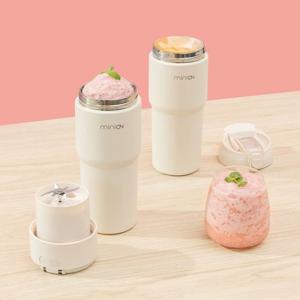 [세척솔증정] 나리몽 미니온 무선 블렌더 680ml C타입충전 텀블러 최대8시간보온보냉